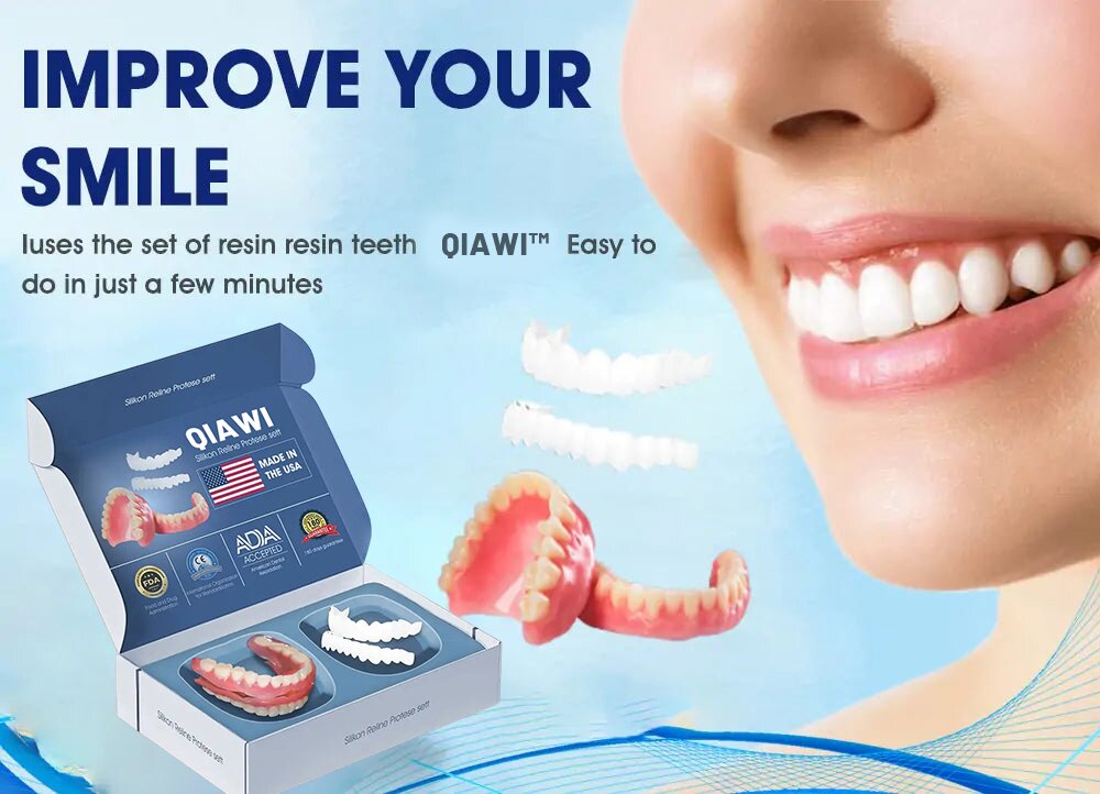 Removable Cosmetic Teeth Veneers for Adults – Instant Smile Enhancer with Silicone Liner, Reusable Snap-On Dental Cover for Natural Look