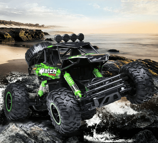 All-Terrain 4WD Radio-Controlled Truck 14" 2.4GHz Wireless High-Speed Crawler for Kids & Hobbyists Dirt Grass Rock Climbing Backyard Racing