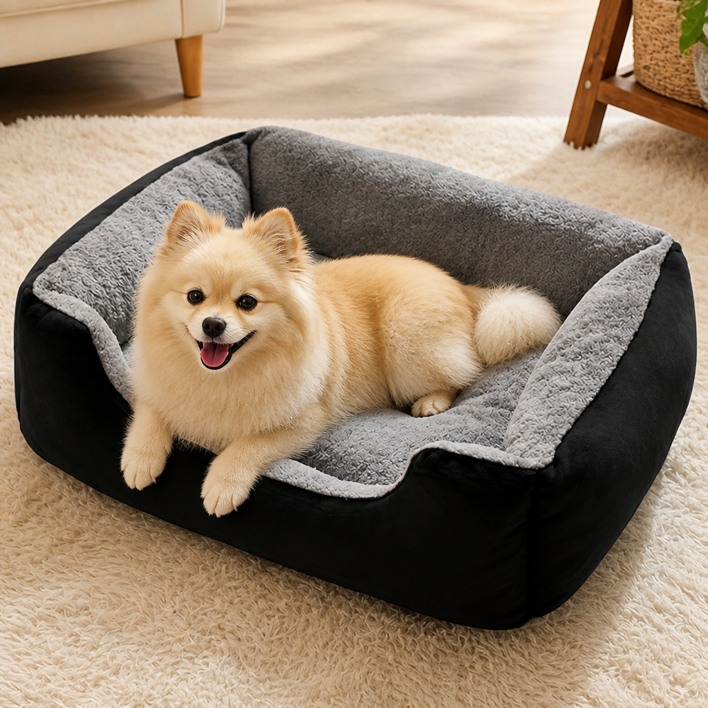Ortekor Plush Mattress-Style & Easy-Clean Polyester Pet Bed (Indoor/Outdoor)