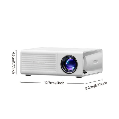 Compact LED Projector 3000 Lumens HDMI USB Movie Display for Indoor Outdoor Home Theater Streaming Media Laptop Smartphone Presentations
