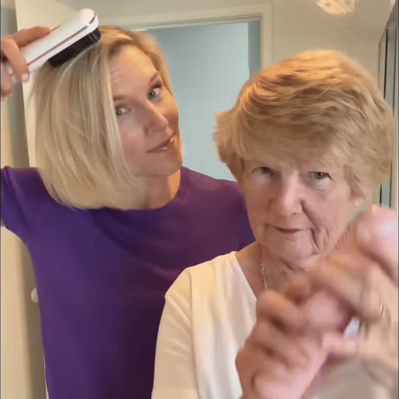 Heated Styling Brush for Short Hair & Bangs – One-Step Drying & Volumizing Tool for Quick Morning Styling