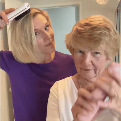 Heated Styling Brush for Short Hair & Bangs – One-Step Drying & Volumizing Tool for Quick Morning Styling