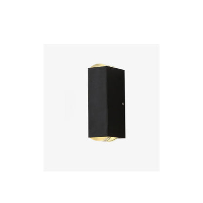 Outdoor LED Sconce Rectangular Aluminum Hardwired 7 in Black for Patio Fence Entryway Modern Exterior Fixture 10W 12W Integrated Bulb Weathe