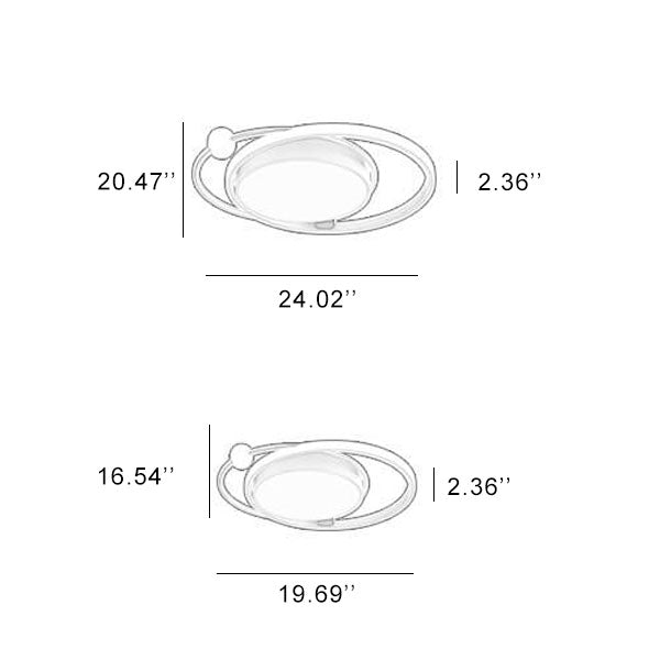 LED Ceiling Light Flush Mount Round Modern Circle Fixture Black White Gold 3000K 5000K for Bedroom Living Room Kitchen