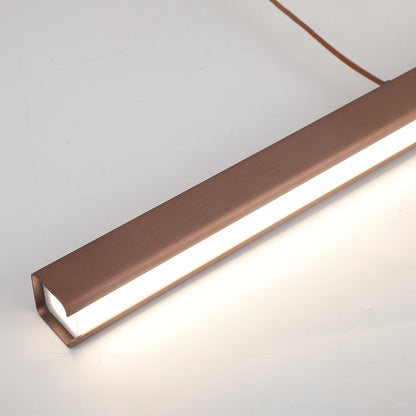 Linear LED Pendant Light Metal Frame Acrylic Diffuser Contemporary Dining Room Kitchen Island Ceiling Fixture Dimmable Modern Hanging Lamp