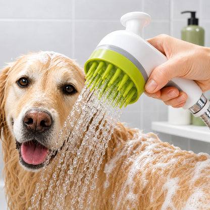 Ortekor 3-in-1 Pet Bathing Sprayer Brush for Dogs & Cats - Easier Indoor & Outdoor Washing