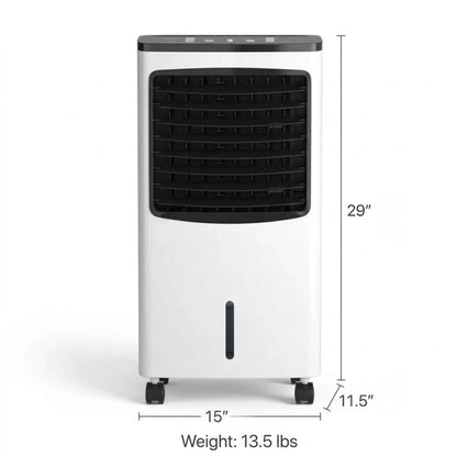 Evaporative Cooler Fan 3-Speed Portable Room Air Cooler with Humidifier Remote Control Timer for Bedroom Office Dorm Home