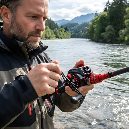 Ensemble canne et moulinet de pêche ultime | Canne en carbone ultra-légère avec moulinet à lancer haute performance pour des lancers sans effort