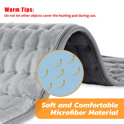 Therapeutic Heat Wrap with 10 Temperature Settings for Sore Muscles & Tension Relief – Soft Fabric, Auto Shutoff, Machine Washable for