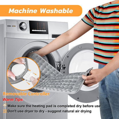 Therapeutic Heat Wrap with 10 Temperature Settings for Sore Muscles & Tension Relief – Soft Fabric, Auto Shutoff, Machine Washable for