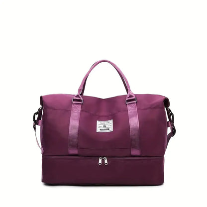 Compact Weekender Duffel Bag | Lightweight Canvas Travel Carryall with Shoulder Strap & Zipper Closure for Weekend Getaways, Gym &