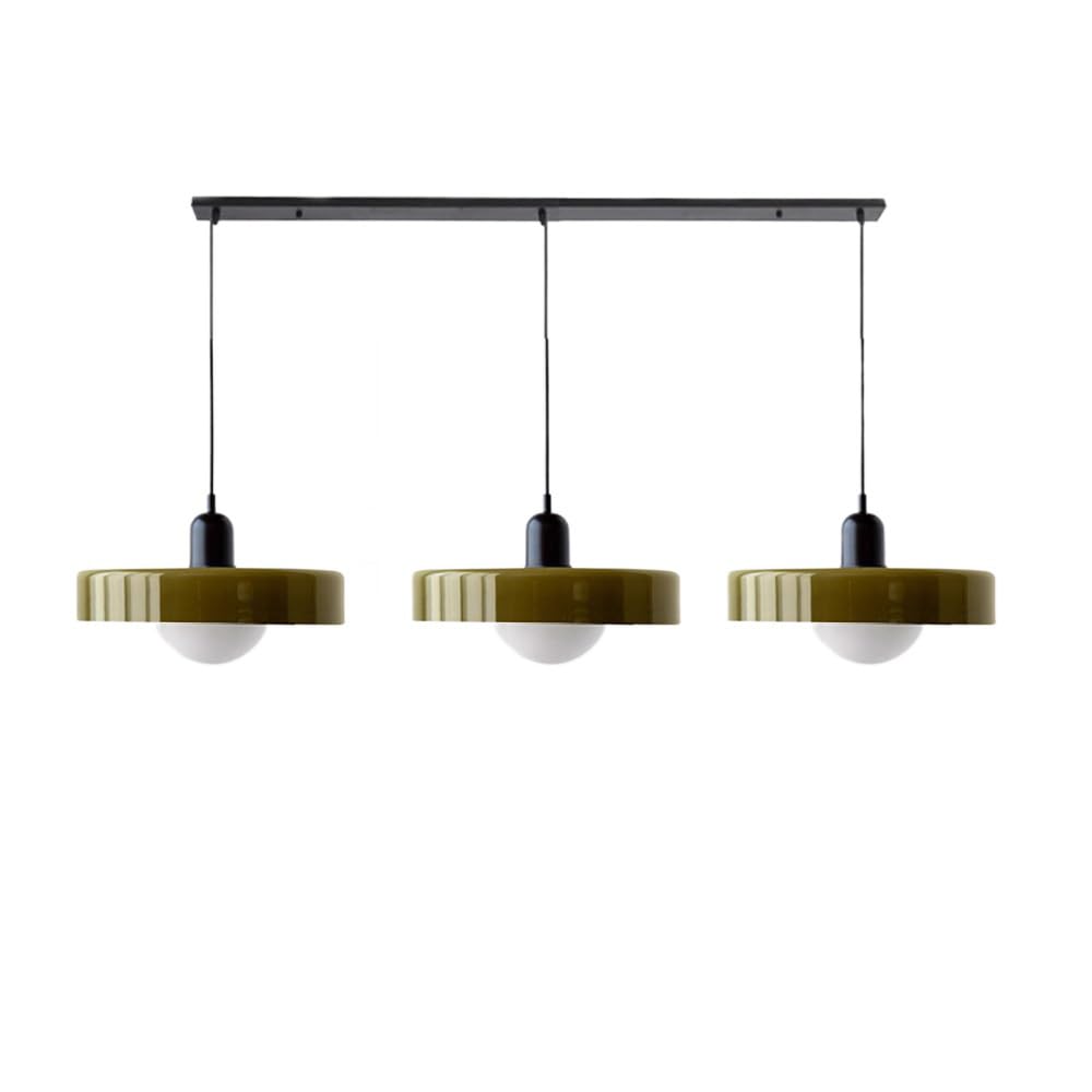 Glass Pendant Lamp 12 Inch Adjustable Height Ceiling Fixture for Bedrooms Nightstands Modern Minimalist Nordic Hanging Light E27 Socket for