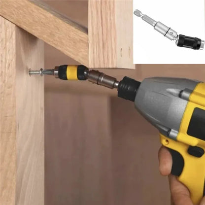 Flexible Drill Adapter with 105° Angle Adjustment for Tight Corners and Hard-to-Reach Areas in Cabinets Furniture Assembly Automotive Work