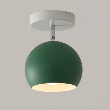 Modern Scandi Semi-Flush Ceiling Light with Wood & Metal Frame – 5 Color Options for Hallway, Bedroom, Living Room