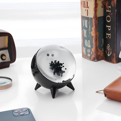 Magnetic Liquid Audio Visualizer Bluetooth Speaker with Interactive Ferrofluid Motion Glass Display for Desk Home Office Gaming Room Ambient