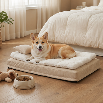 Ortekor Ergonomic Spinal Support & Removable Pillow Dog Bed