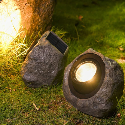 Stoneva - Lampe de jardin solaire imitation pierre