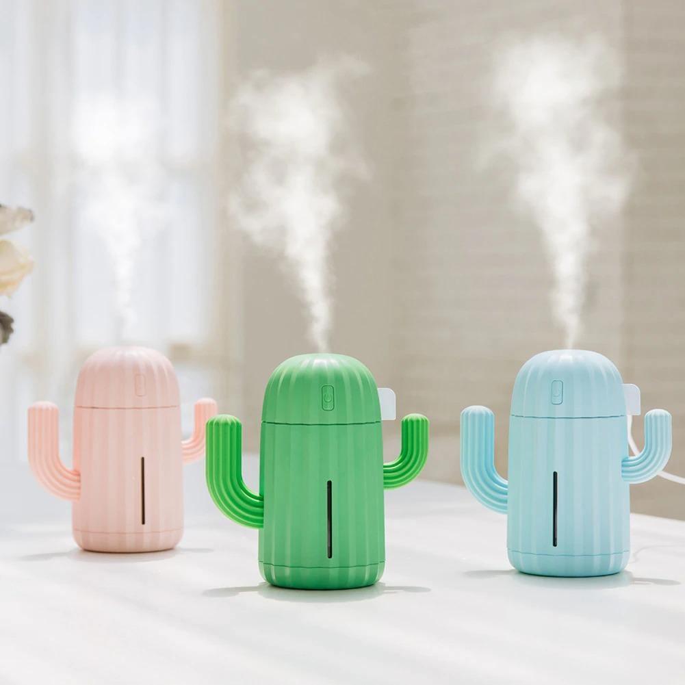 Compact Cactus LED USB Humidifier