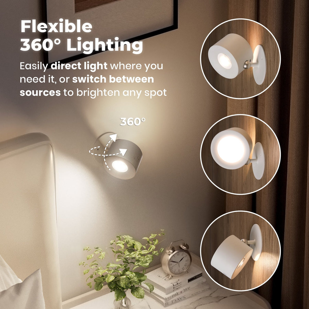 Lysa™ – 360° Magnetic Wall Light