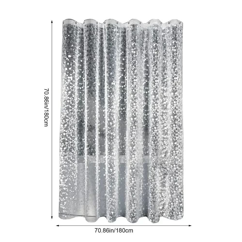 CLEARFLOW – Rideau de douche imperméable transparent motif galets
