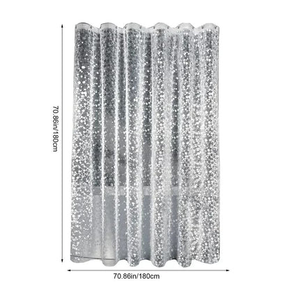 CLEARFLOW – Rideau de douche imperméable transparent motif galets