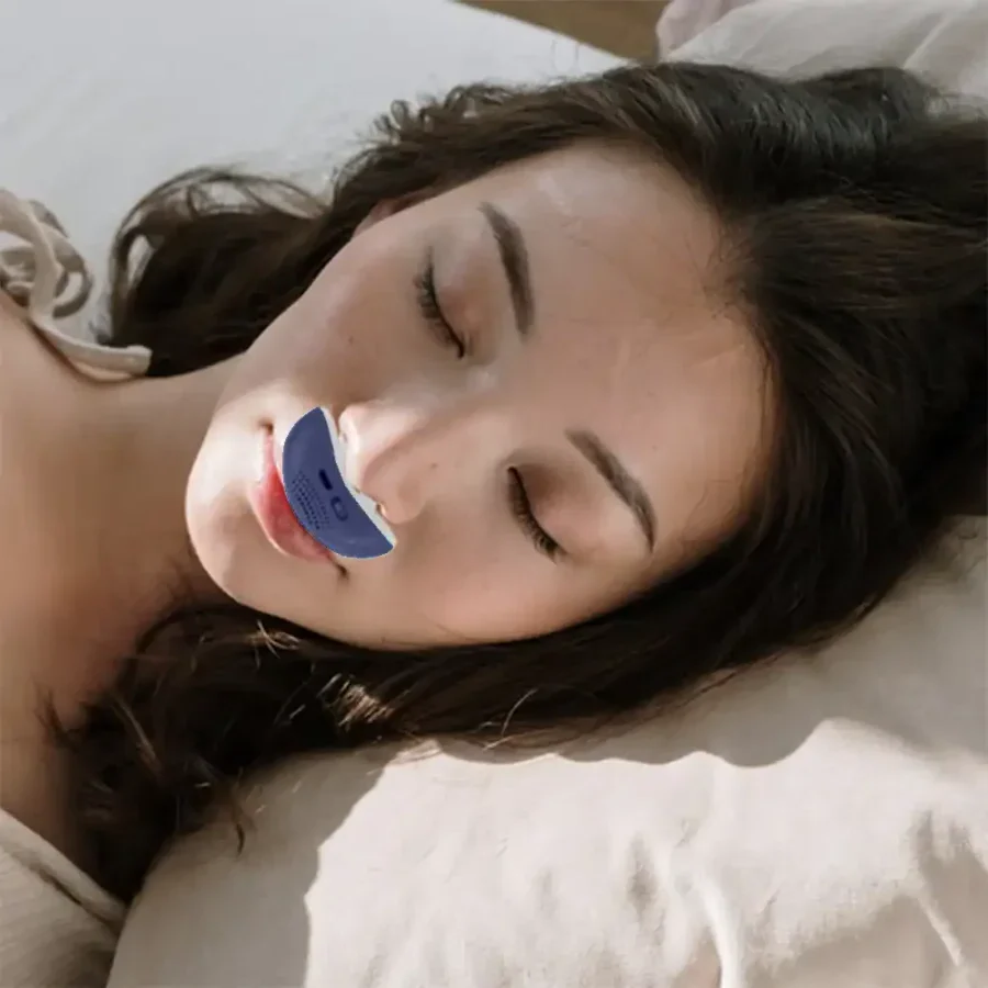 Rechargeable Micro-Fan Sleep Aid Device for Nasal Air Circulation – Cordless, Pocket-Sized Design for Travel, Camping & Hotels