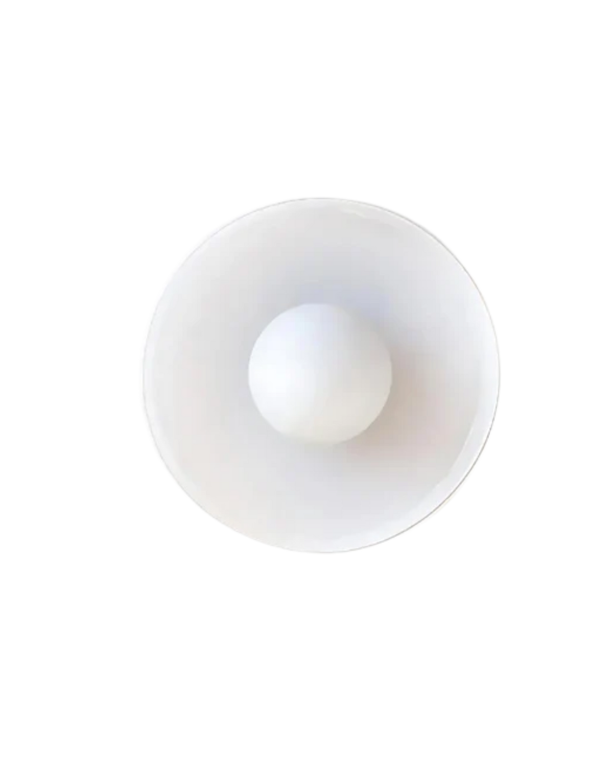 Flush Mount Ceiling Light with Glass Shade and Metal Frame for Living Room, Bedroom, Hallway – Round Overhead Fixture with Warm White Glow