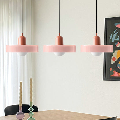 Glass Pendant Lamp 12 Inch Adjustable Height Ceiling Fixture for Bedrooms Nightstands Modern Minimalist Nordic Hanging Light E27 Socket for