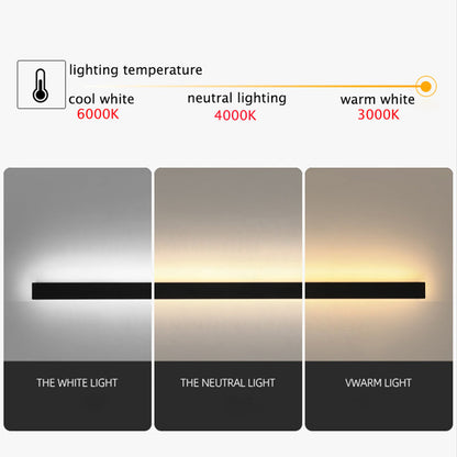 Weatherproof LED Strip Sconce for Patios, Entryways & Porches — IP65 Rated Acrylic Outdoor Fixture in Black