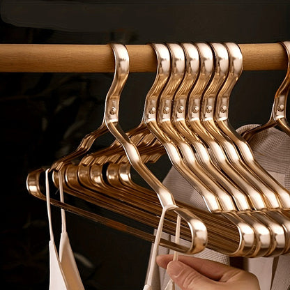 Premium Metal Wardrobe Hangers Non-Slip 6-Pack for Suits Dresses Coats Closet Organization Space-Saving Gold Rose Silver