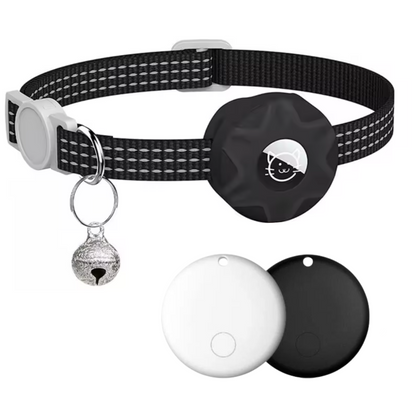 Traceur GPS pour animaux avec collier réfléchissant pour chiens et chats – Localisateur réseau Android, design léger et étanche, autonomie de 8 à 10 mois
