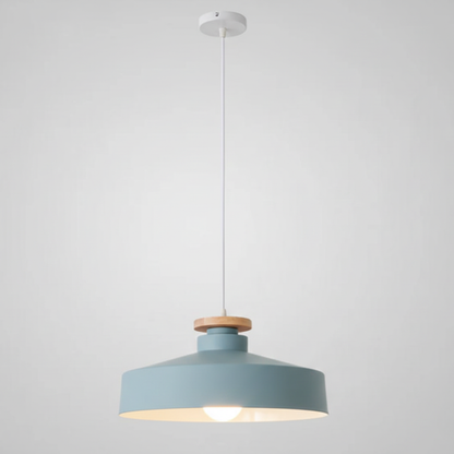 Scandinavian Wood Pendant Light Fixture for Dining Room, Kitchen & Living Room – Minimalist Ceiling Lamp with E27 Socket in Multiple