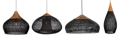 Charme naturel | Suspension en rotin à hauteur réglable | Luminaire suspendu de cuisine chaleureux pour une ambiance cosy