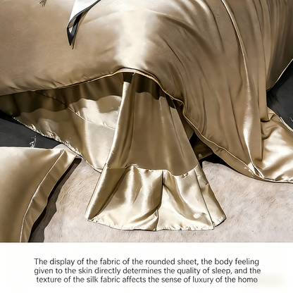 Luxury Silk Satin Bedding Set | 4-Piece Duvet Covers for Ultimate Comfort