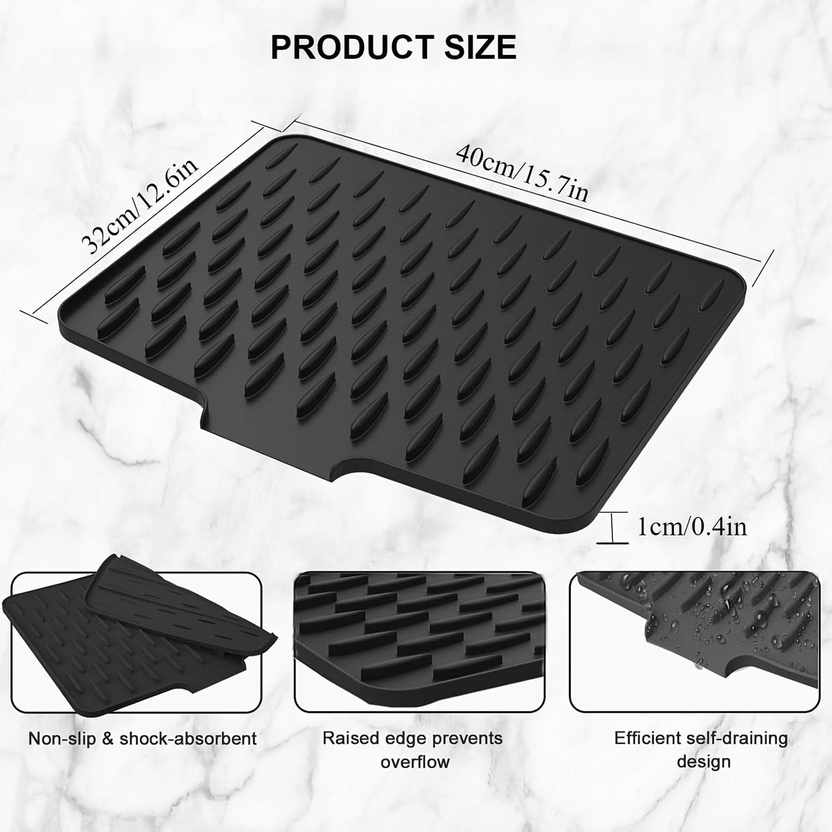 DRAINFLOW – Tapis de séchage pour évier de cuisine