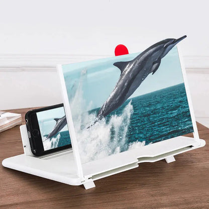 Phone Screen Magnifier Stand with Adjustable Viewing Angle for Video Streaming and Hands-Free Use