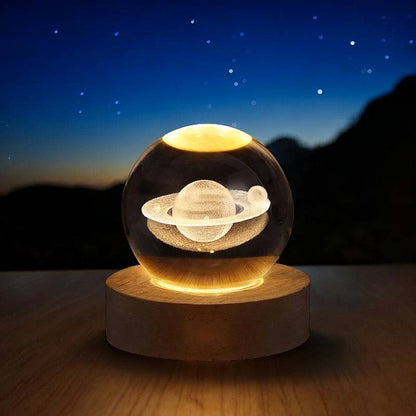 3D Crystal Ball Lamp with Touch Control – USB Powered, Multiple Light Modes for Elegant Home Decor