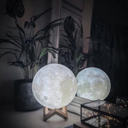 Moon Lamp with Touch Control – Portable Night Light, Warm White & Cold White Options