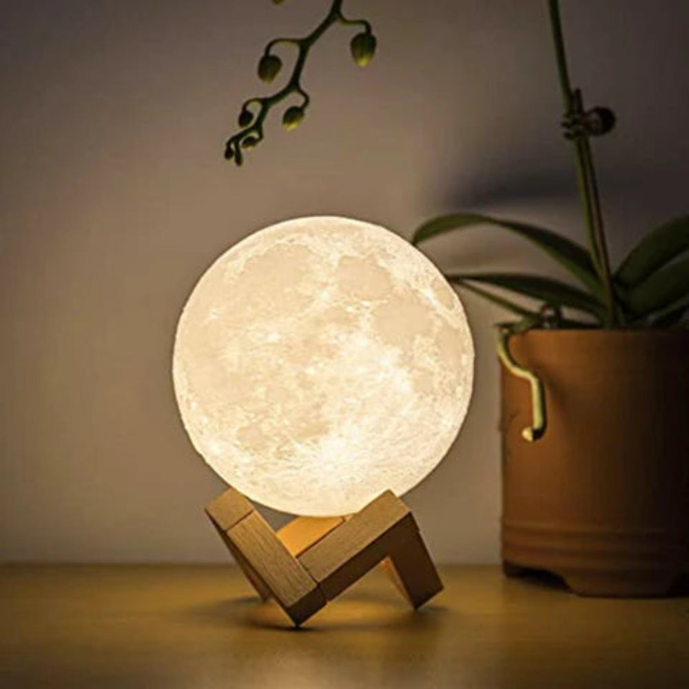 Moon Lamp with Touch Control – Portable Night Light, Warm White & Cold White Options