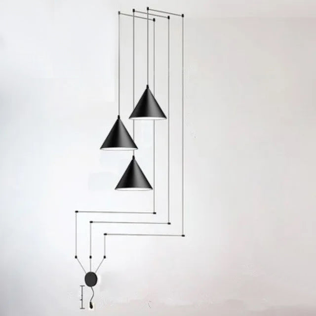 Industrial Hanging Ceiling Light with Adjustable Cord – Black Iron Single-Socket Fixture for Kitchen Island, Dining Room & Bedroom – E27