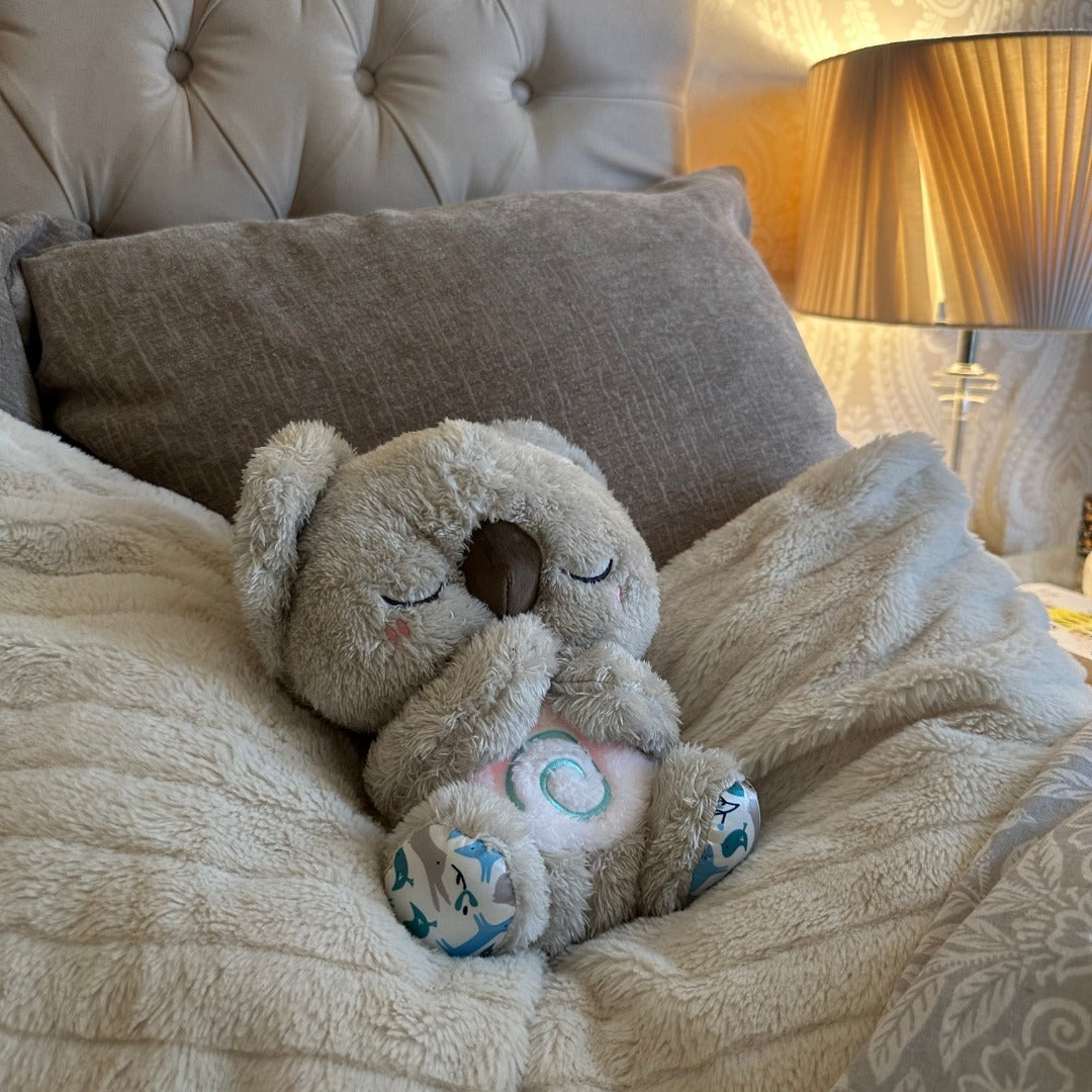Peluche Koala respirante, aide au sommeil avec lumière, sons et mouvements rythmiques pour la relaxation