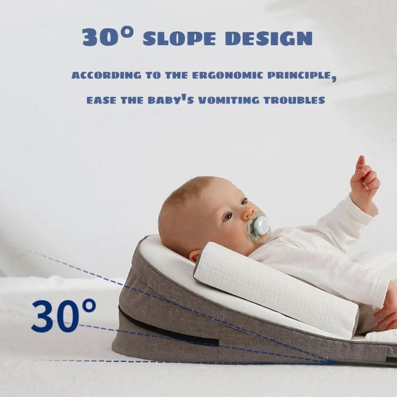 Cozy Cradle | Side Sleeper Pillow for Infants with Memory Foam Support | Ergonomic Design for Comfort