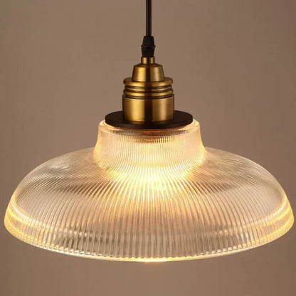 Glass Pendant Light Fixture with Metal Frame – Modern Hanging Lamp for Dining Room, Living Room & Bedroom