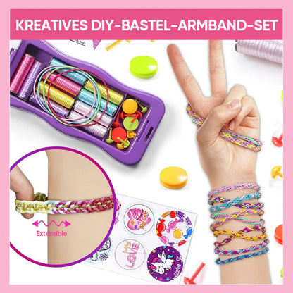 Kids' Friendship Bracelet Weaving Loom Kit – Creative Craft Set for Fine Motor Skills & Imaginative Play