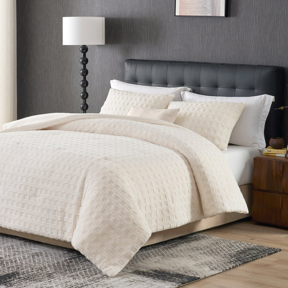 Ortekor Cozy Bliss | King Comforter Set with Reversible Design & Soft Waffle Texture | Luxurious Bedding for Cold Weather