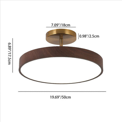 Close-to-Ceiling LED Fixture 12-Inch Iron Round Low-Profile for Hallways Bedrooms Kitchens Entryways Modern Dimmable 3000K-5000K