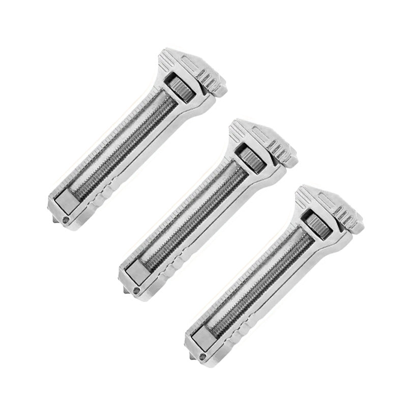 Compact Adjustable Wrench with Bottle Opener & Measurement Tool for Everyday Repairs, Home DIY, Camping & Outdoor Use – Zinc Aluminum