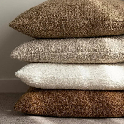 Textured Boucle Pillow Case 18×18 Inches Soft Cover for Couch Bedroom Chair Minimalist Neutral Decor Accent Throw Cushion for Modern Home