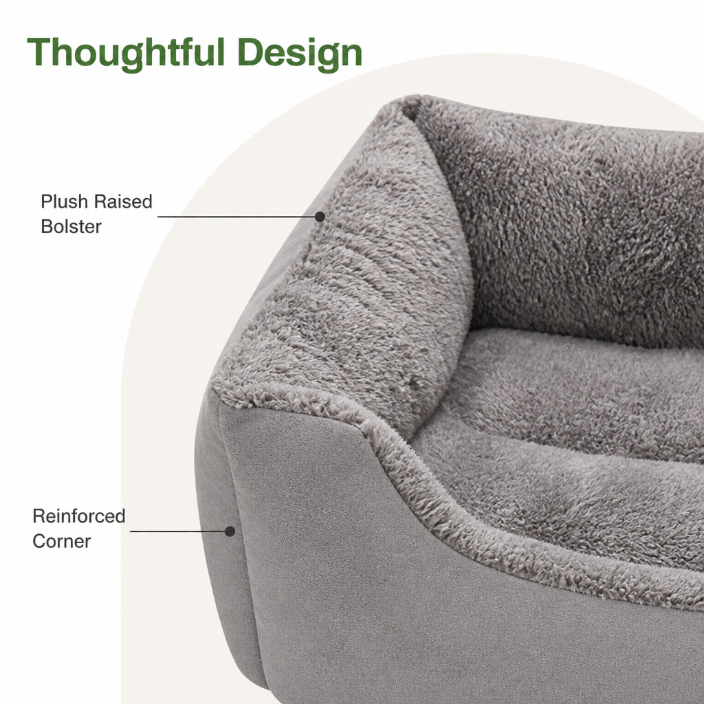 Ortekor Plush Mattress-Style & Easy-Clean Polyester Pet Bed