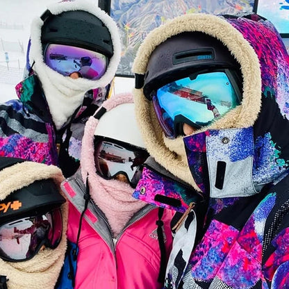 Fleece Balaclava Ski Mask Full Face Winter Hood Windproof Adjustable Neck Warmer for Skiing Snowboarding Hiking Motorcycling